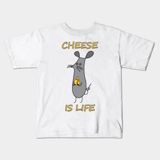 Cheese is life Kids T-Shirt